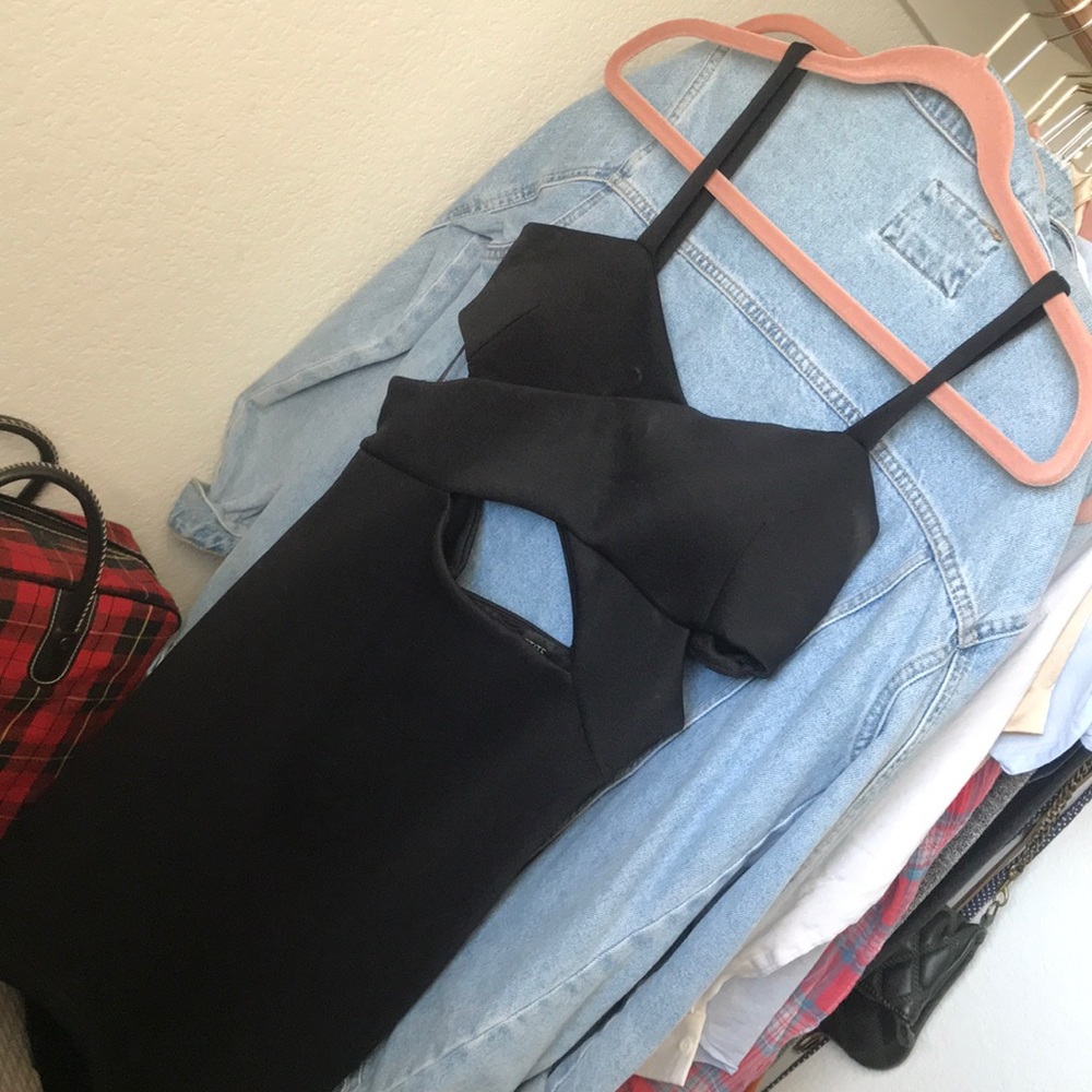 Topshop Petite black mini dress